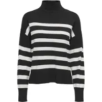 ONLY Pull-over 'ONLBari' noir / blanc naturel