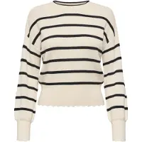 ONLY Pull-over 'ONLIBI' beige clair / noir