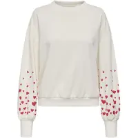 ONLY Sweat-shirt 'ONLBrooke' grenadine / blanc