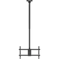 Deltaco Office mounting kit - telescopic - for flat panel - 1090-1690 mm 60 kg - black - Maks 60 kg - Ma... (Plafond), Support de moniteur, Noir