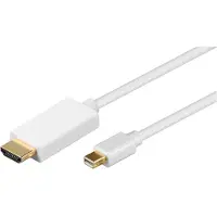 Microconnect DisplayPort — HDMI (Typ A) (1 m), Câble vidéo, Blanc