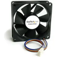 StarTech.com Ventilateur d'Ordinateur 80 mm avec PMW - Connecteur à Modulation d'Impulsion en Durée - 1x Molex Fan Femelle - Ventilateur châssis - 80 mm - noir