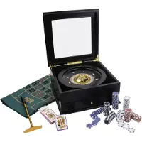 Engelhart Ensemble de roulette complet et luxueux en bois - Noir