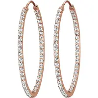 Elli PREMIUM Boucles d'oreilles 'Kristall' or rose / transparent