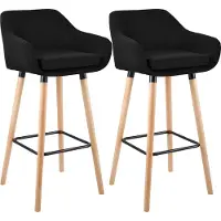 CLP lot de 2 tabourets de bar Grant tissu