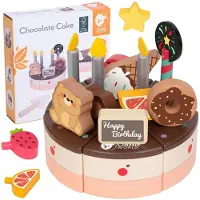 Classic World Gâteau d'anniversaire en bois à découper 19 pièces.