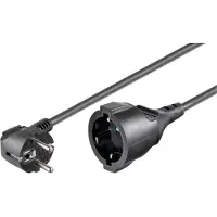 Microconnect Schuko, M/F, 3m de câble de transmission noir