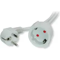 Value Rallonge à contact de protection, 230VAC, blanc, 5,0 m (5 m, CEE 7/3, CEE 7/7)