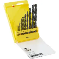 DeWalt DT5911 Ensemble De Forets En Métal HSS-R En 10 Parties En Cassette