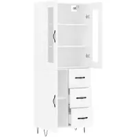vidaXL Highboard blanc 69,5x34x180 cm Bois composite