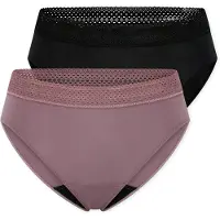 Schiesser Slip violet / noir