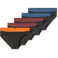 Schiesser Slip ' 95/5 ' bleu / orange / bordeaux / noir