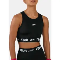 Reebok Soutien-gorge de sport 'ID TRAIN' noir / blanc