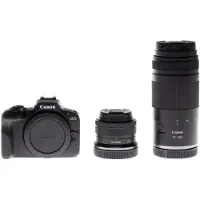 Canon Pack Appareil photo hybride EOS R100 Noir + RF-S 18-45 mm f/4.5-6.3 IS STM + RF 75-300 mm f/4-5.6 + Batterie