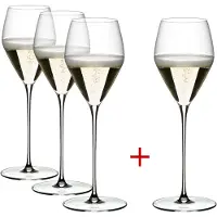 Riedel - Verre à champagne "Veloce", 32 cl, coffret avantageux - Achetez 4, payez 3