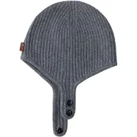 GOBI Cashmere Bonnet 'Knitted Aviator Cap' gris