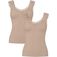 Pieces Haut 'PCBARBERA LACE' taupe