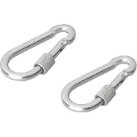 Proplus Mousqueton métal 6x60mm avec fermeture à vis 2 pièces sous blister