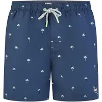Happy Shorts Shorts de bain 'Men`s Beach shorts Beach pants Shorts minimal palm S - XXL' marine