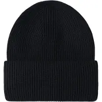 GOBI Cashmere Bonnet 'Ribbed Chunky Beanie' noir