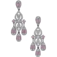 Avant Garde Boucles d'oreilles 'Sylphira' rose clair