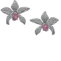 Avant Garde Boucles d'oreilles 'Florielle' argent