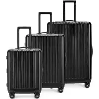 Epic trolley Atlas 3-Set 76 / 66 / 55 Jet Black noir
