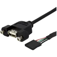 StarTech.com 3 ft Panel Mount USB A to Motherboard Header Cable F/F - câble interne USB vers externe - 90 cm