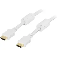 Deltaco HDMI-1020A - HDMI avec Ethernet (2 m), Câble vidéo, Blanc