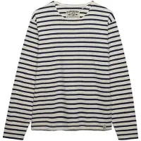 Superdry Merchant Stripe Long Sleeve T-shirt Blanc L Homme