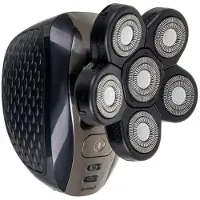 Soulima 26423 Rasoir et tondeuse rotatifs 7 en 1, noir