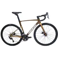 RINOS Vélo de route en carbone Odin 3.0, groupe Shimano 105, couleur or, taille XS