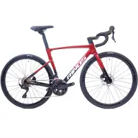 RINOS Vélo de route en carbone Odin 4.0, groupe Shimano 105, rouge et noir, taille M