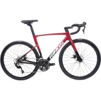 RINOS Vélo de route en carbone Odin 3.0, groupe Shimano 105, rouge et noir