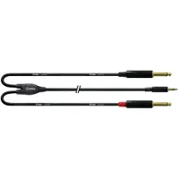 Cordial Câble Y Bretelle Minijack Stéréo/2 Jack Mono 6 M