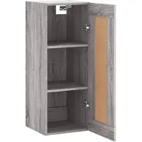 vidaXL Armoire murale Gris Sonoma 34,5x34x90 cm Bois composite
