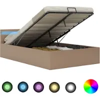 vidaXL Cadre de lit à rangement hydraulique sans matelas 140x200 cm