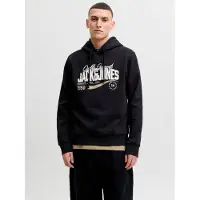Jack & Jones Logo Hoodie Noir L Homme