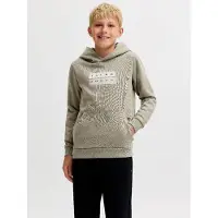 Jack & Jones Fusion Graphic Hoodie Vert,Gris 12 Years Garçon