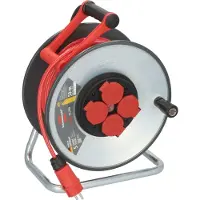 Brennenstuhl Professional SC 5110 SteelCore Enrouleur De Câble H07BQ-F 3G1,5 - IP44 - 50m - Rouge