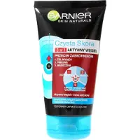 Garnier Pure Score Intensive Charcoal 3In1 Face Wash 150Ml (Mousse nettoyante, 150 ml)