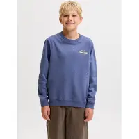Jack & Jones Junior Sweat bleu foncé / jaune pastel