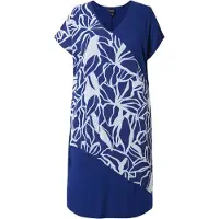 Ulla Popken Robe bleu / blanc
