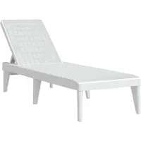 vidaXL Bain de soleil blanc 186x60x29 cm PP