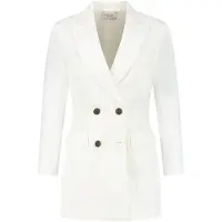 Vulto Blazer 'White Linen Jacket' blanc