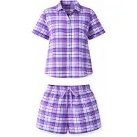 LEAFLETIC Pyjama violet chiné