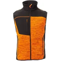 Payper Hommes, Gilet, Tour Gilet, Orange, Noir, (S)