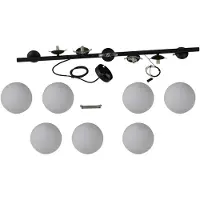 LUCANDE Suspension , Isandro, dimmable, Noir, Salle à manger, Verre, Design