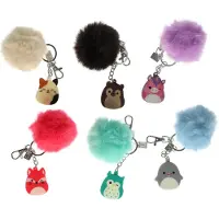 Squishmallows Porte-clés à pompon Squishymallows, Multicolore