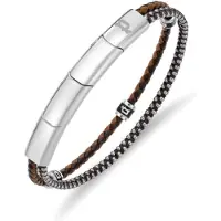 Police Bracelet 'Twinrow' marron